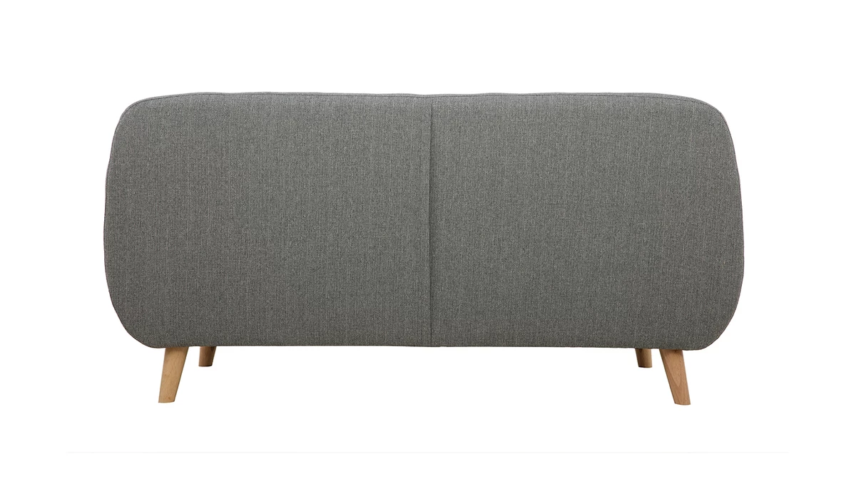 Canapé Scandinave Déhoussable 3 Places En Tissu Gris Clair Et Bois Clair YNOK 6 Canapé Scandinave Déhoussable 3 Places En Tissu Gris Clair Et Bois Clair YNOK – Image 4