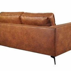 Canapé Vintage 2 Places Cuir Marron Cognac Aspect Vieilli Et Métal Noir SONNY -Canapé Soldes canape vintage 2 places cuir marron cognac aspect vieilli et metal noir sonny 52271 624acdb89a4b7 1200 675