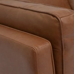 Canapé Vintage 2 Places Cuir Marron Et Bois Foncé BRADLEY -Canapé Soldes canape vintage 2 places cuir marron et bois fonce bradley 50931 620e2a854bab4 1200 675