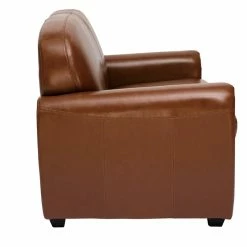 Canapé Vintage 2 Places Marron Et Bois Noir CLUB -Canapé Soldes canape vintage 2 places marron et bois noir club 49656 6138ab152bab3 1200 675