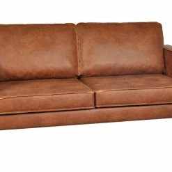 Canapé Soldes -Canapé Soldes canape vintage 3 places cuir marron cognac aspect vieilli et metal noir sonny 51313 61a49a5d7538b 1200 675