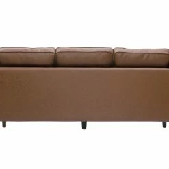 Canapé Vintage 3 Places Cuir Marron Et Bois Foncé BRADLEY -Canapé Soldes canape vintage 3 places cuir marron et bois fonce bradley 48888 624d9895cc236 1200 675