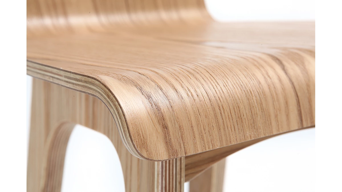 Chaise De Bar Scandinave Bois Naturel H65 Cm BALTIK 6 Chaise De Bar Scandinave Bois Naturel H65 Cm BALTIK – Image 4