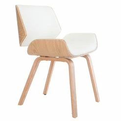 Chaise Design Blanc Et Bois Clair RUBBENS -Canapé Soldes chaise design blanc et bois clair rubbens 42647 5bb37458de912 1200 675