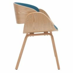 Chaise Design En Tissu Bleu Canard Et Bois Clair BENT -Canapé Soldes chaise design en tissu bleu canard et bois clair bent 48494 60479931df9f0 1200 675