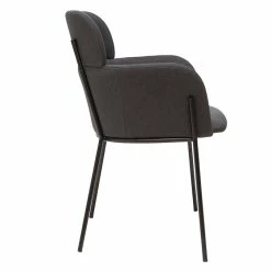 Chaise Design En Tissu Gris Et Métal Noir TULUM -Canapé Soldes chaise design en tissu gris et metal noir tulum 49315 60b8a40bdca06 1200 675