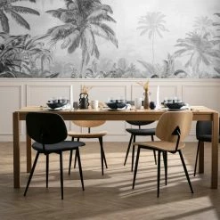 Chaise Design En Tissu Gris Et Métal Noir TULUM -Canapé Soldes chaise design en tissu gris et metal noir tulum 49315 61a8ccece0276 1200 675