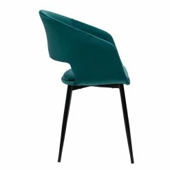 Chaise Design En Tissu Velours Bleu Pétrole Et Métal Noir PRISMA -Canapé Soldes chaise design en tissu velours bleu petrole et metal noir prisma 51590 62be9ac9a7493 1200 675