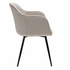 Chaise Design En Tissu Velours Taupe Et Métal Noir MILLY -Canapé Soldes chaise design en tissu velours taupe et metal noir milly 51667 63db78cdb9987 1200 675