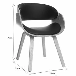 Chaise Design Noir Et Bois Clair BENT 18 Chaise Design Noir Et Bois Clair BENT -Canapé Soldes chaise design noir et bois clair bent 42644 62fb4cb687d75 1200 675