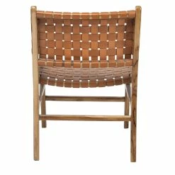Chaise En Bois Teck Massif Et Sangles En Cuir Marron LODGE -Canapé Soldes chaise en bois teck massif et sangles en cuir marron lodge 50593 61c1d60819a26 1200 675