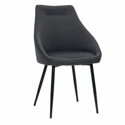 Chaise En Tissu Gris Foncé Et Métal Noir BOOMER -Canapé Soldes chaise en tissu gris fonce et metal noir boomer 51866 62c686287ec29 1200 675
