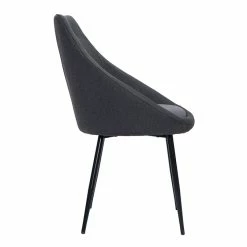 Chaise En Tissu Gris Foncé Et Métal Noir BOOMER -Canapé Soldes chaise en tissu gris fonce et metal noir boomer 51866 62c6862ccc6bb 1200 675