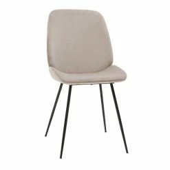 Chaise En Toissu Velours Taupe Et Métal Noir (lot De 2) KAOLY -Canapé Soldes chaise en toissu velours taupe et metal noir lot de 2 kaoly 51941 62d5500f1c9f4 1200 675