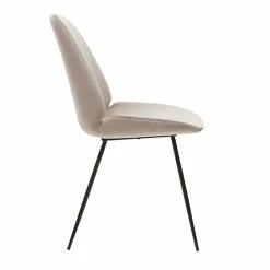 Chaise En Toissu Velours Taupe Et Métal Noir (lot De 2) KAOLY -Canapé Soldes chaise en toissu velours taupe et metal noir lot de 2 kaoly 51941 62d5501b4ca95 1200 675