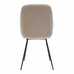 Chaise En Toissu Velours Taupe Et Métal Noir (lot De 2) KAOLY -Canapé Soldes chaise en toissu velours taupe et metal noir lot de 2 kaoly 51941 62d5506470a46 1200 675