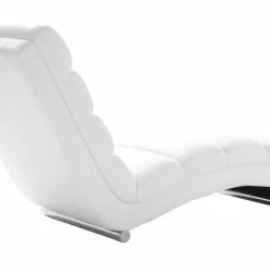 Chaise Longue / Fauteuil Design Blanc Et Acier Chromé TAYLOR -Canapé Soldes chaise longue fauteuil design blanc et acier chrome taylor 21728 5bb3700478ddd 1200 675