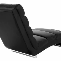 Chaise Longue / Fauteuil Design Noir Et Acier Chromé TAYLOR -Canapé Soldes chaise longue fauteuil design noir et acier chrome taylor 21729 5bb37004f0244 1200 675