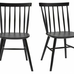 Chaises à Barreaux Bois Noir (lot De 2) COLBERT