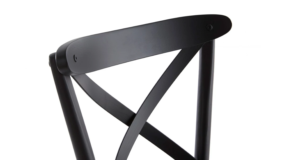 Chaises Bistrot En Bois Noir (lot De 2) MARCEL 9 Chaises Bistrot En Bois Noir (lot De 2) MARCEL – Image 7