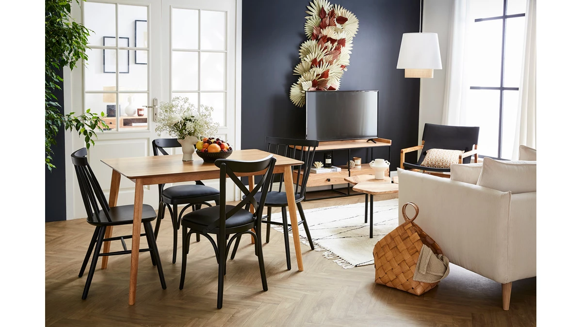 Chaises Bistrot En Bois Noir (lot De 2) MARCEL 10 Chaises Bistrot En Bois Noir (lot De 2) MARCEL – Image 8