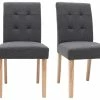 Chaises Capitonnées En Tissu Gris Foncé Et Bois Clair Massif (lot De 2) ESTER -Canapé Soldes chaises capitonnees en tissu gris fonce et bois clair massif lot de 2 ester 42147 5cada58da8b02 1200 675