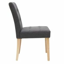 Chaises Capitonnées En Tissu Gris Foncé Et Bois Clair Massif (lot De 2) ESTER -Canapé Soldes chaises capitonnees en tissu gris fonce et bois clair massif lot de 2 ester 42147 5cada596056a3 1200 675
