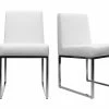 Chaises Design Blanc Et Acier Chromé (lot De 2) JUNIA -Canapé Soldes chaises design blanc et acier chrome lot de 2 junia 23544 5bb7639e9d737 1200 675