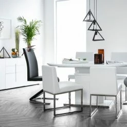 Chaises Design Blanc Et Acier Chromé (lot De 2) JUNIA 17 Chaises Design Blanc Et Acier Chromé (lot De 2) JUNIA -Canapé Soldes chaises design blanc et acier chrome lot de 2 junia 23544 5dee7693825eb 1200 675