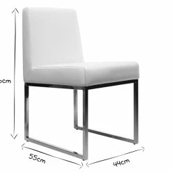 Chaises Design Blanc Et Acier Chromé (lot De 2) JUNIA 18 Chaises Design Blanc Et Acier Chromé (lot De 2) JUNIA -Canapé Soldes chaises design blanc et acier chrome lot de 2 junia 23544 6102729278a40 1200 675