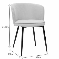 Chaises Design En Tissu Effet Velours Beige Et Métal Noir (lot De 2) SERIF -Canapé Soldes chaises design en tissu effet velours beige et metal noir lot de 2 serif 51176 627cb68e12683 1200 675