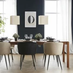 Chaises Design En Tissu Effet Velours Beige Et Métal Noir (lot De 2) SERIF -Canapé Soldes chaises design en tissu effet velours beige et metal noir lot de 2 serif 51176 63453c0b8df8e 1200 675