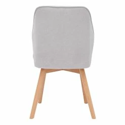 Chaises Design En Tissu Effet Velours Gris Et Bois Clair Massif (lot De 2) FANETTE -Canapé Soldes chaises design en tissu effet velours gris et bois clair massif lot de 2 fanette 53321 637b92b575da9 1200 675