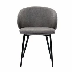 Chaises Design En Tissu Effet Velours Gris Et Métal Noir (lot De 2) ROSALIE -Canapé Soldes chaises design en tissu effet velours gris et metal noir lot de 2 rosalie 52663 63b83f2bcb01d 1200 675