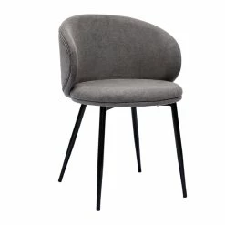 Chaises Design En Tissu Effet Velours Gris Et Métal Noir (lot De 2) ROSALIE -Canapé Soldes chaises design en tissu effet velours gris et metal noir lot de 2 rosalie 52663 63b83f329a42a 1200 675