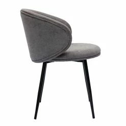 Chaises Design En Tissu Effet Velours Gris Et Métal Noir (lot De 2) ROSALIE -Canapé Soldes chaises design en tissu effet velours gris et metal noir lot de 2 rosalie 52663 63b83f36e35fc 1200 675