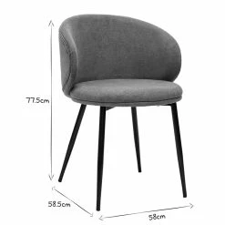 Chaises Design En Tissu Effet Velours Gris Et Métal Noir (lot De 2) ROSALIE -Canapé Soldes chaises design en tissu effet velours gris et metal noir lot de 2 rosalie 52663 63b83f4a5b9ba 1200 675
