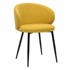 Chaises Design En Tissu Effet Velours Jaune Moutarde Et Métal Noir (lot De 2) ROSALIE -Canapé Soldes chaises design en tissu effet velours jaune moutarde et metal noir lot de 2 rosalie 52662 63ff3a504a4fc 1200 675