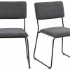 Chaises Design En Tissu Gris Et Métal Noir (lot De 2) FLORE -Canapé Soldes chaises design en tissu gris et metal noir lot de 2 flore 49335 5fd24cde424e6 1200 675