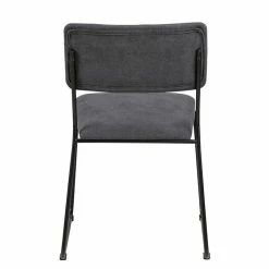 Chaises Design En Tissu Gris Et Métal Noir (lot De 2) FLORE -Canapé Soldes chaises design en tissu gris et metal noir lot de 2 flore 49335 5fd24ce5c7e4e 1200 675