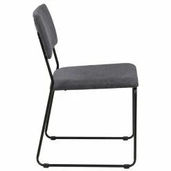 Chaises Design En Tissu Gris Et Métal Noir (lot De 2) FLORE -Canapé Soldes chaises design en tissu gris et metal noir lot de 2 flore 49335 5fd24ce7db84b 1200 675