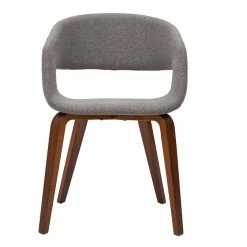 Chaises Design En Tissu Gris Et Pieds En Bois Foncé Noyer (lot De 2) SLAM -Canapé Soldes chaises design en tissu gris et pieds en bois fonce noyer lot de 2 slam 52967 6304deb4b1fc4 1200 675