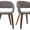 Chaises Design En Tissu Gris Et Pieds En Bois Foncé Noyer (lot De 2) SLAM -Canapé Soldes chaises design en tissu gris et pieds en bois fonce noyer lot de 2 slam 52967 6304df3eecf96 1200 675