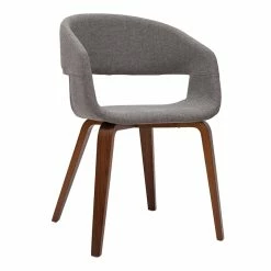 Chaises Design En Tissu Gris Et Pieds En Bois Foncé Noyer (lot De 2) SLAM -Canapé Soldes chaises design en tissu gris et pieds en bois fonce noyer lot de 2 slam 52967 6304df693bac1 1200 675