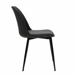 Chaises Design En Tissu Gris Foncé Et Métal Noir (lot De 2) FUSE -Canapé Soldes chaises design en tissu gris fonce et metal noir lot de 2 fuse 51602 62bf05ab183b3 1200 675