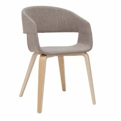 Chaises Design En Tissu Taupe Et Bois Clair Chêne (lot De 2) SLAM -Canapé Soldes chaises design en tissu taupe et bois clair chene lot de 2 slam 52966 6304e5a56400c 1200 675