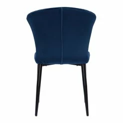 Chaises Design En Tissu Velours Bleu Et Métal Noir (lot De 2) KAYEL -Canapé Soldes chaises design en tissu velours bleu et metal noir lot de 2 kayel 50513 61f41c59bcfaf 1200 675