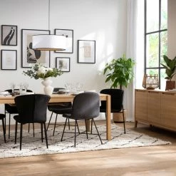 Chaises Design En Tissu Velours Bleu Et Métal Noir (lot De 2) KAYEL -Canapé Soldes chaises design en tissu velours bleu et metal noir lot de 2 kayel 50513 62627926cda7a 1200 675