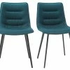 Chaises Design En Tissu Velours Bleu Pétrole Et Métal Noir (lot De 2) PARKER -Canapé Soldes chaises design en tissu velours bleu petrole et metal noir lot de 2 parker 47832 5f0837652afa5 1200 675
