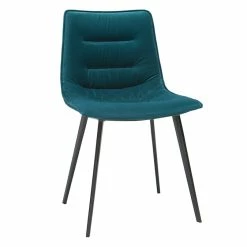 Chaises Design En Tissu Velours Bleu Pétrole Et Métal Noir (lot De 2) PARKER -Canapé Soldes chaises design en tissu velours bleu petrole et metal noir lot de 2 parker 47832 5f08377aa516c 1200 675